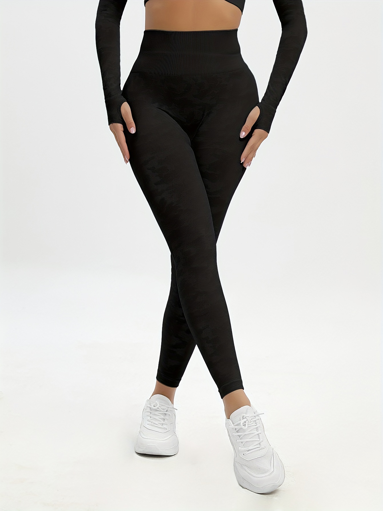 Preços baixos em Jersey leggings preta para mulheres