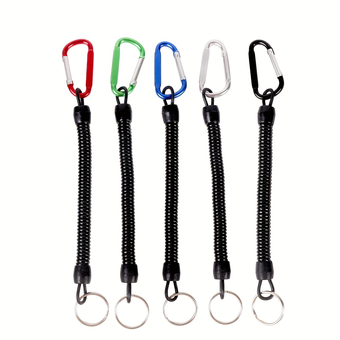 3/5pcs Telescopic Coiled Lanyards for Fishing Pliers - Secure Your Tackle  and Tools with Elastic Retractable Lanyards - Essential Fishing Accessories