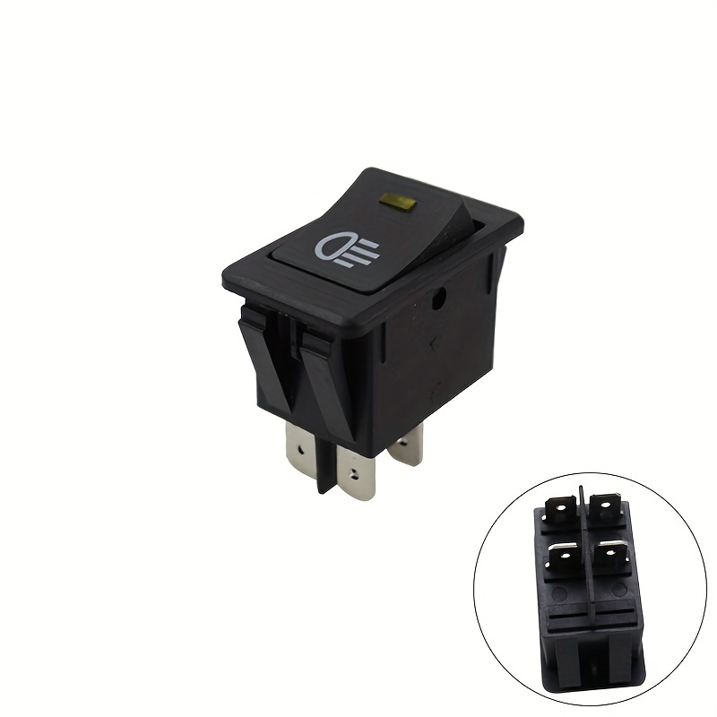 12V 35A Universal Car Fog Light Rocker Switch LED Dash Dashboard (4-Pin,  Blue) : : Car & Motorbike