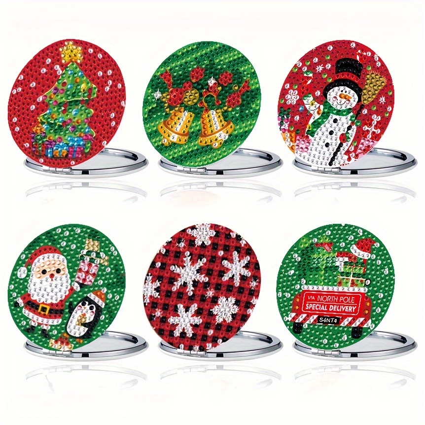 16pcs Christmas Winter Diamond Painting Magnets DIY Fridge Magnet Painting  Christmas Crafts Christmas Diamond Art