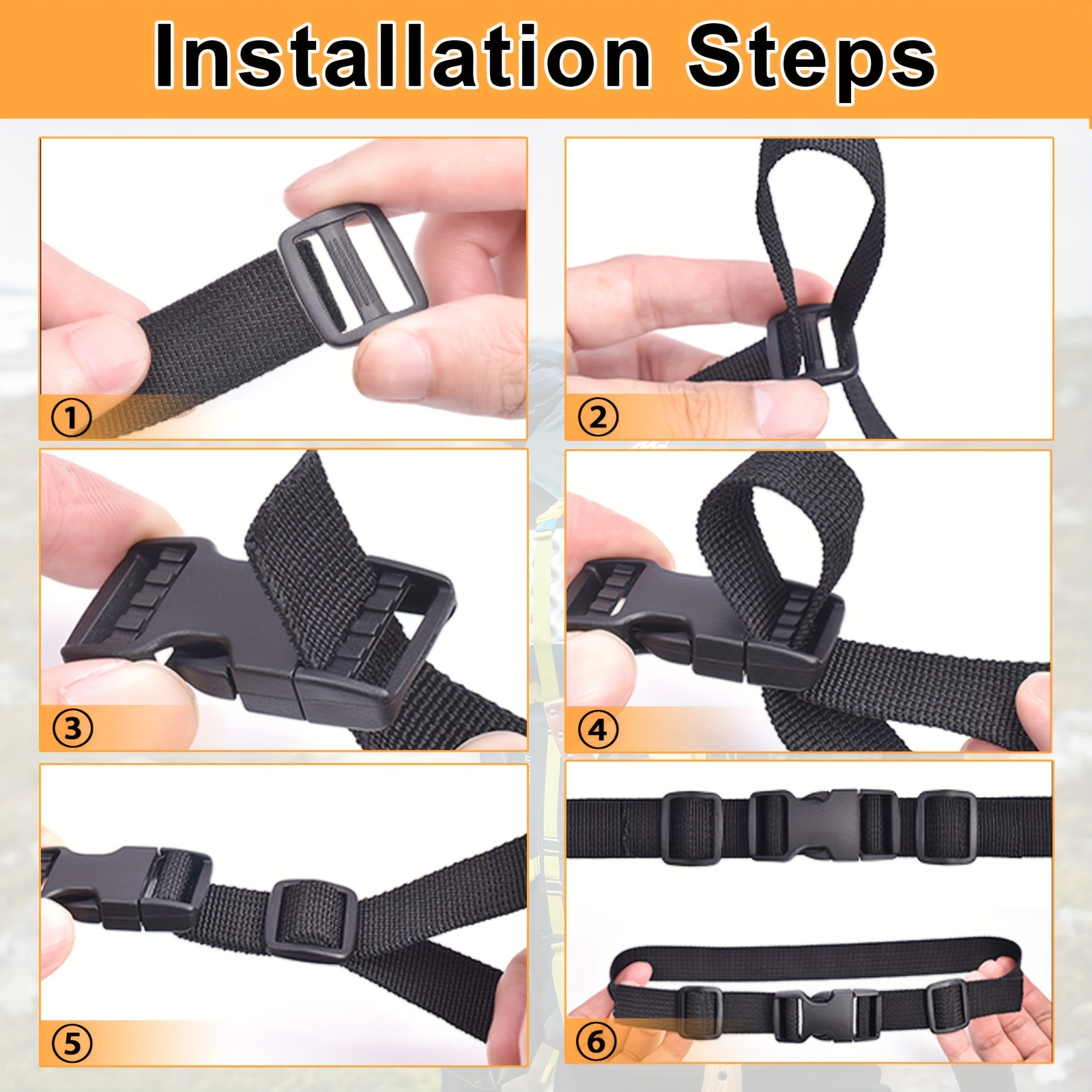 Buckle Straps 1 Inch Webbing Straps Polypropylene 10 Yards 6 Pcs Adjustable Side  Release Plastic Buckles 12 Pcs Tri Glide Slide Clip Heavy Duty Straps With  Buckles, Free Shipping On Items Shipped From Temu