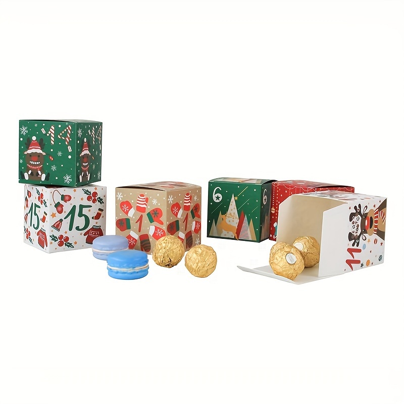 Christmas Advent Calendar Boxes Gifts Candy 24 Days - Temu