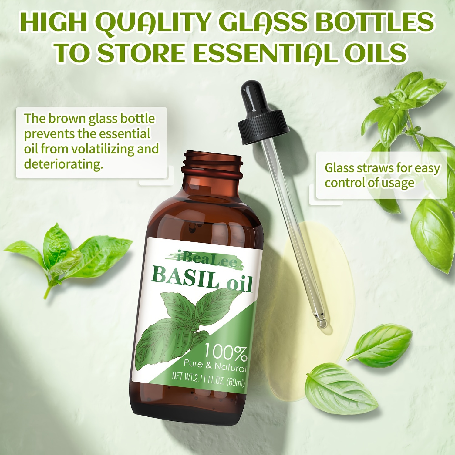 2.03oz Basil Oil For Hair Care 100 Natural Basil Hair Care Oil Moisturize And Strengthen Hair Hair And Scalp Care Product