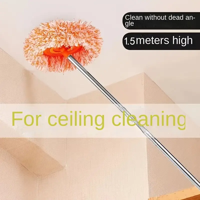 1pc cleaning the ceiling and dust mop mopping the floor and washing the car wet and dry mop 1 5 meters long combination rod dual purpose mop details 1