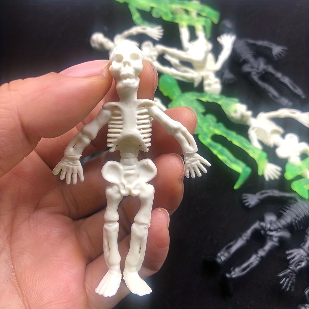 Mini Skull Doll Pvc Skull Zombie Toys Halloween Decorations - Temu