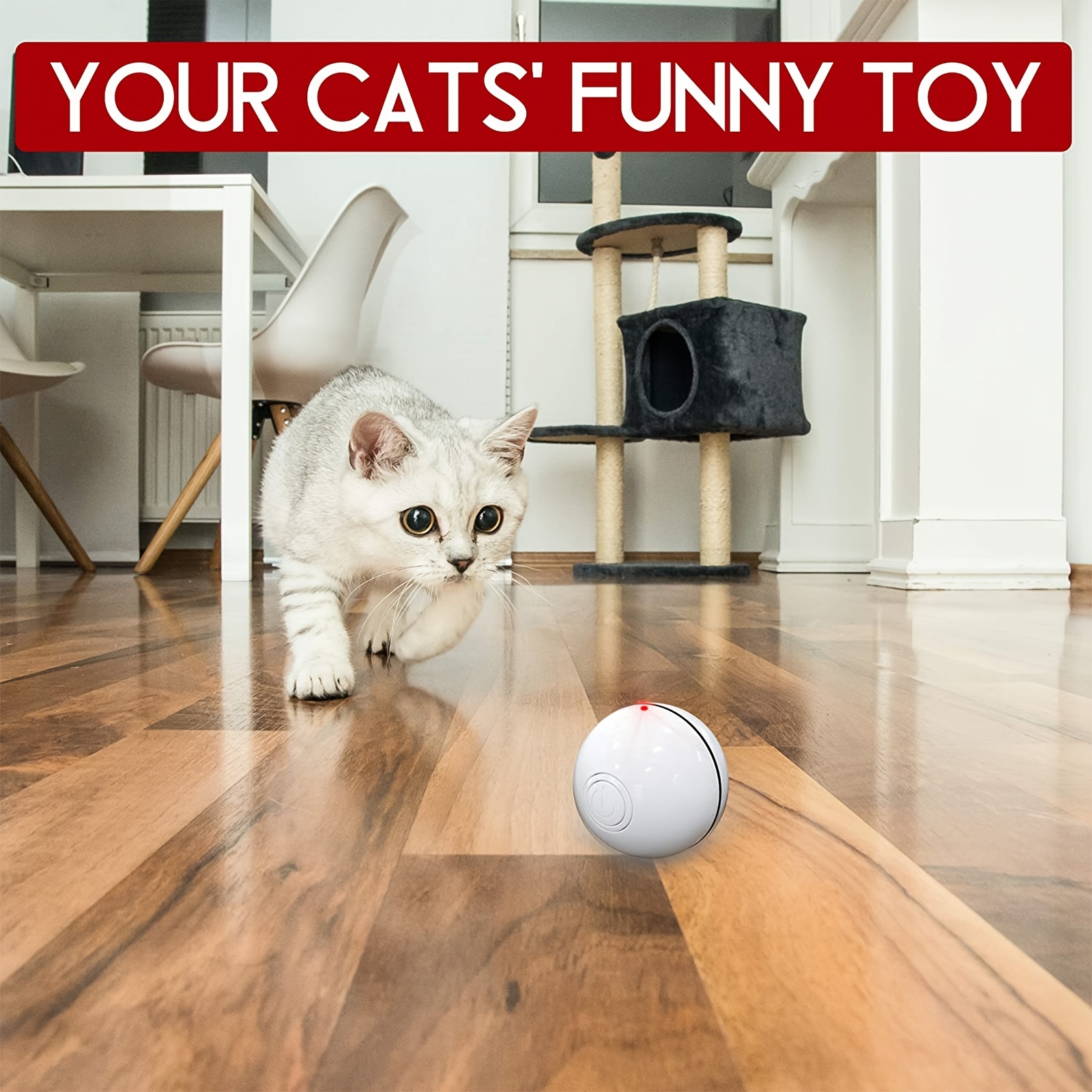 Smart Cat Ball Toy: An Automatic Rolling Ball For Hours Of - Temu