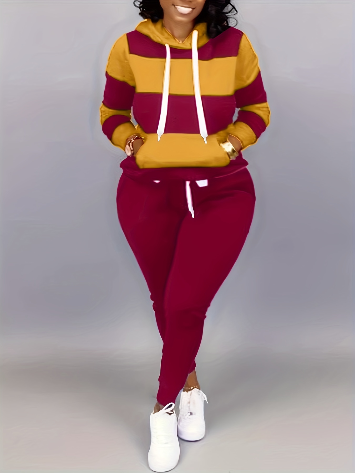 Women's 2 Piece Tracksuit Casual Long Sleeve Jogger Outfits