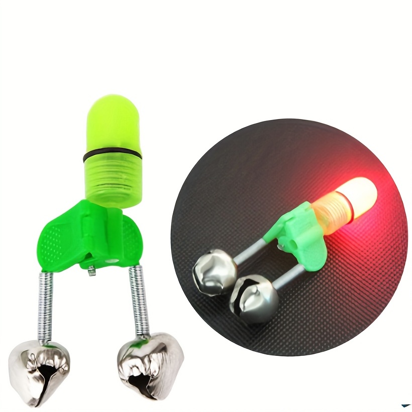 1pc Fishing Rod Alarm, Dual Bells, Night Light Alarm Light, Fishing *  Light, Fishing Double Fish Bell