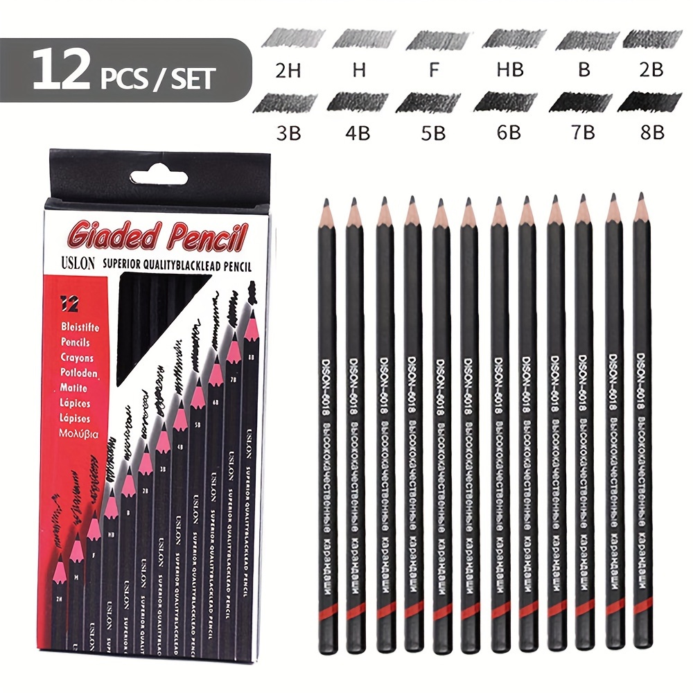 

Professional Drawing Sketching Pencil Set, 12 Pieces Art Pencils Graphite Shading Pencils For Beginners & Pro Artists
