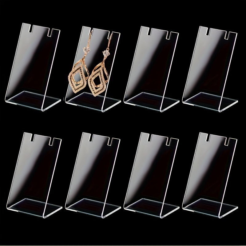 Organizador de joyas con 3 cajones, caja de joyería de acrílico  transparente para aretes, anillos, collares y pulseras, organizador de  aretes con