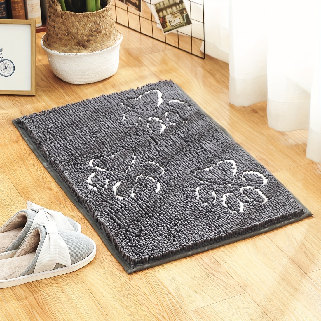 1pc Dog Mat For Floor, Moisture-proof And Absorbent Dog Chenille Mat, Large  Non-slip Household Dog Blanket Dog Rug