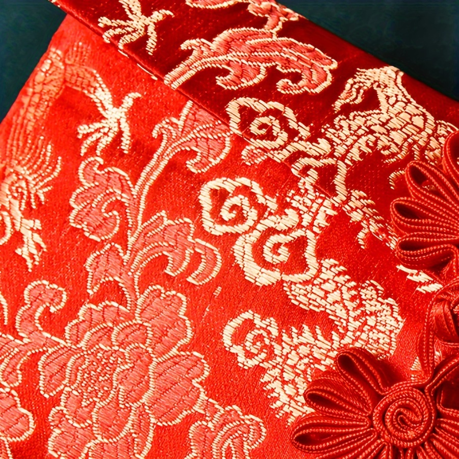 Cheers Belle Enveloppe Rouge Auspicieuse Style Chinois Bénédiction Satin  Chanceux Argent Enveloppe pour le Nouvel An 