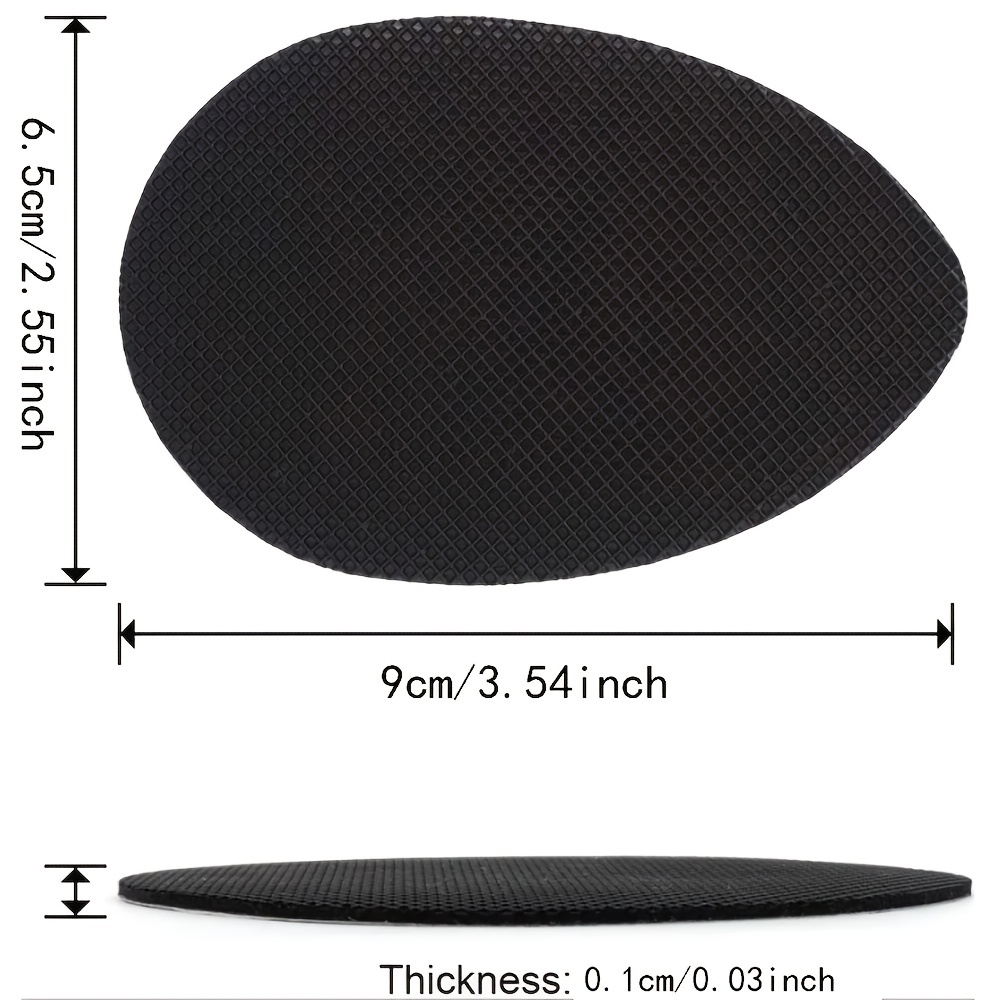 Dr. Shoesert Non-Slip Shoes Pads Adhesive Shoe Sole Protectors, High Heels  Anti-Slip Shoe Grips (Black - 3 Pairs)