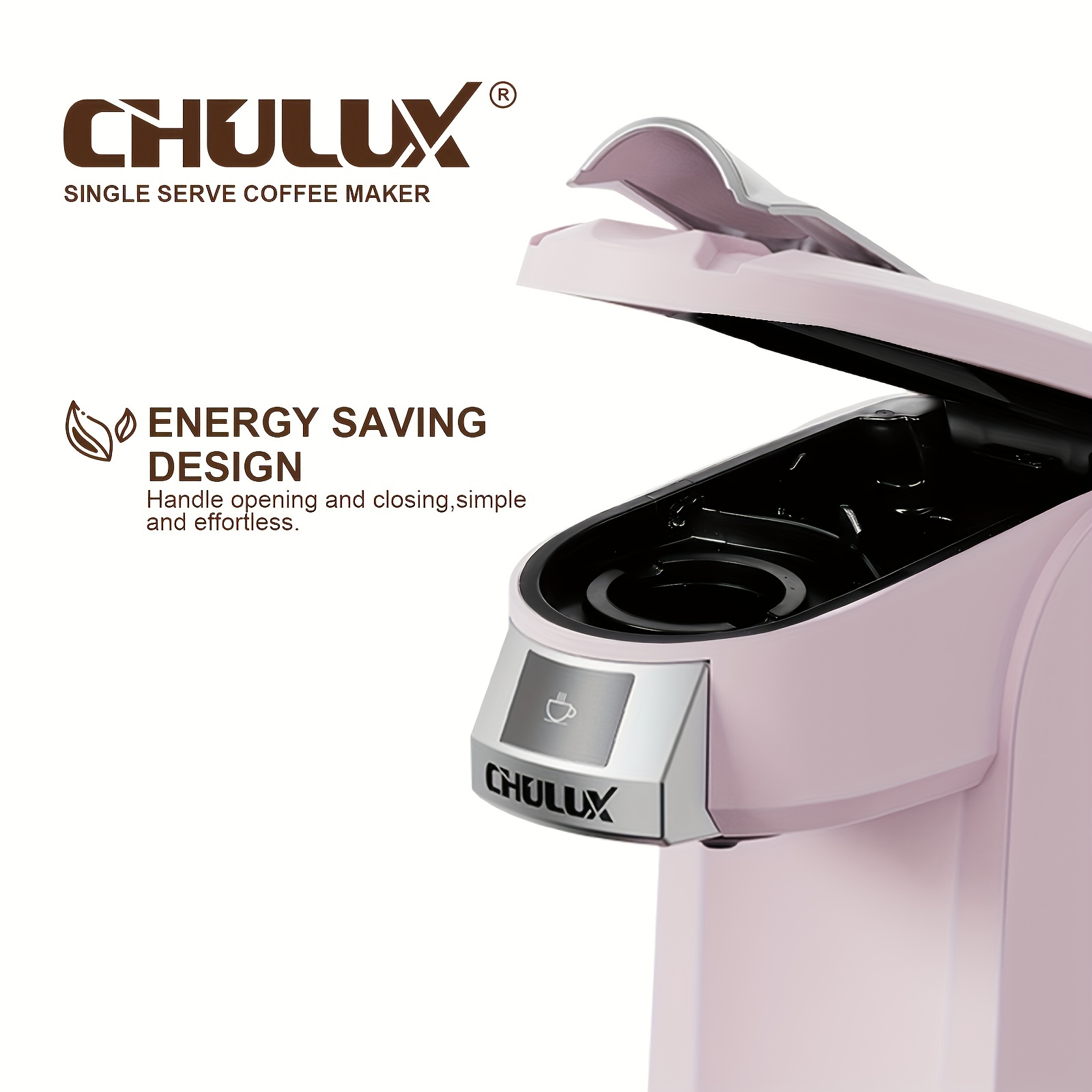 CHULUX K CUP用アップグレードシングルサーブコーヒーメーカー ピンク