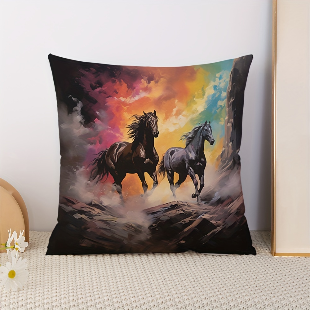 Horse on sale print cushion