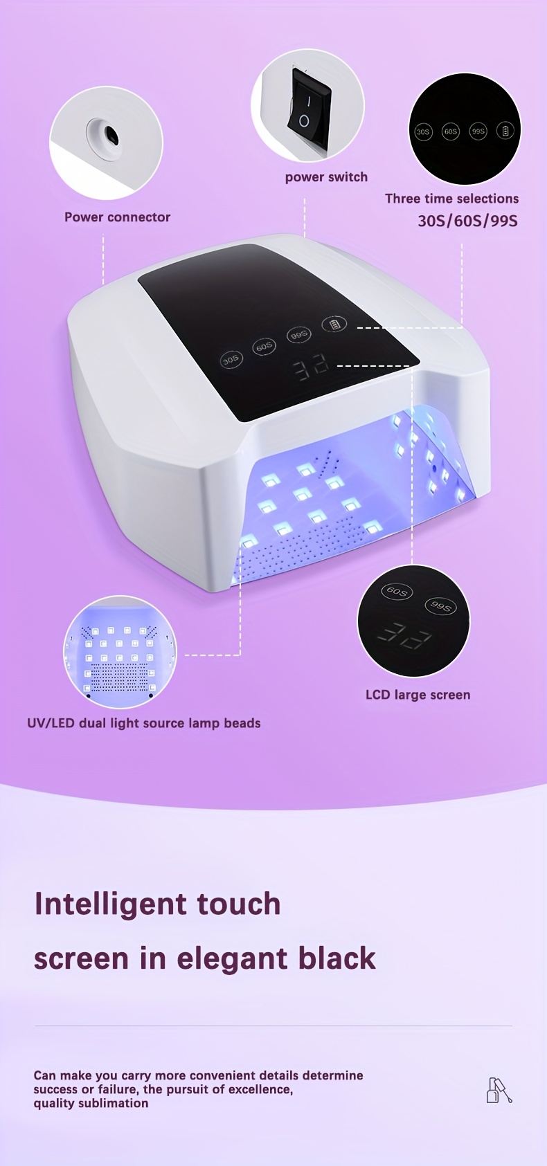 Professional UV Led Nail Lamp Cordless, 72W UV Lights for Gel Nails with  Fan, IMENE Rechargeable Nail Dryer with Portable Handle Perfect for Salon  Home Nail Art (White) - Yahoo Shopping