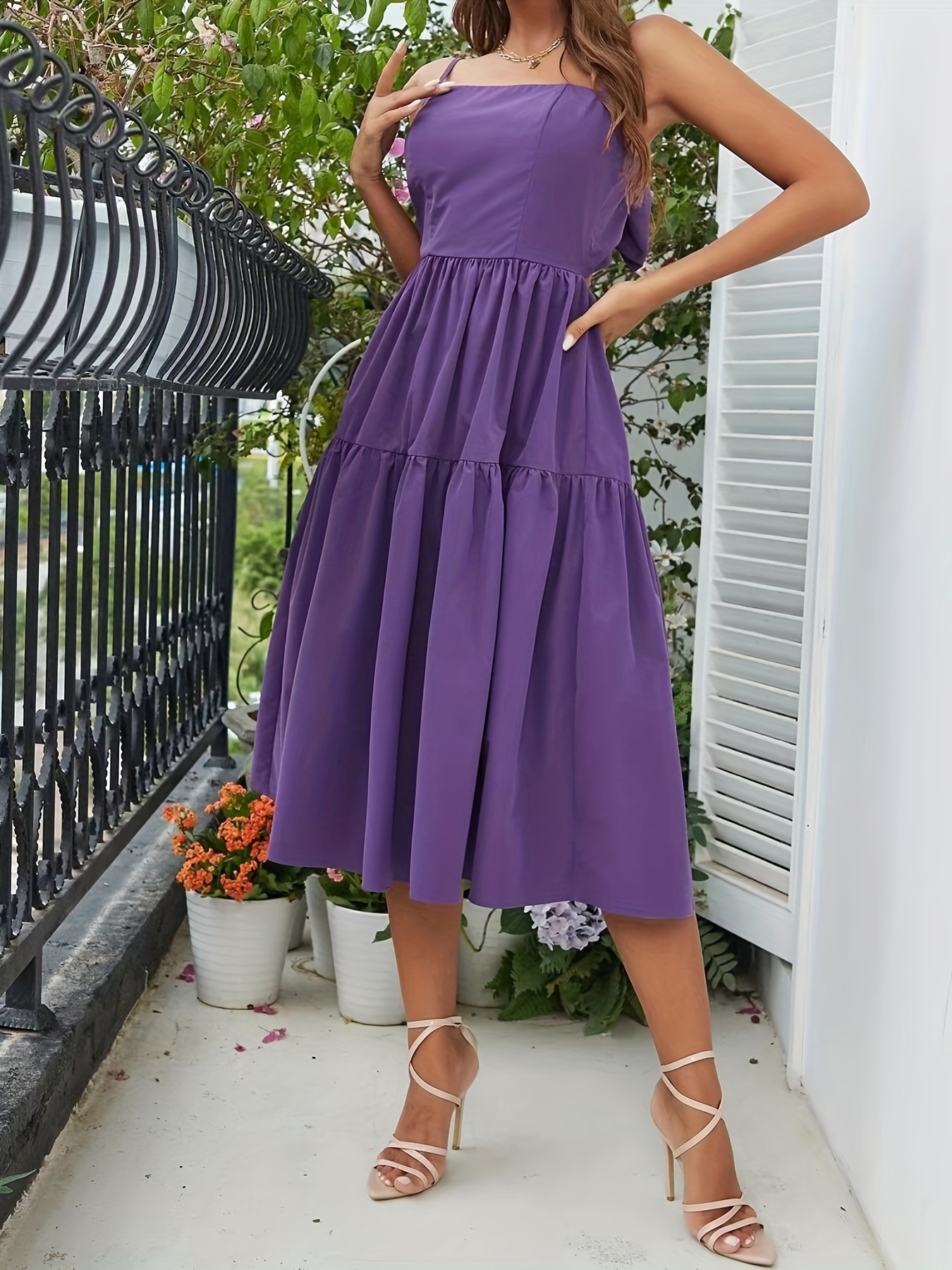 Tiered Maxi Dress with Bowtie Detail