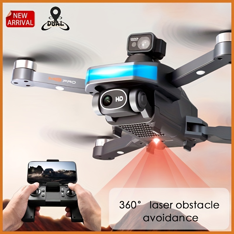 M8Pro GPS Drone HD Dual ESC Camera 360° Obstacle Avoidance Brushless Motor  5G WIFI FPV Optical Flow Positioning Foldable Quadcopter RC Toys Drone