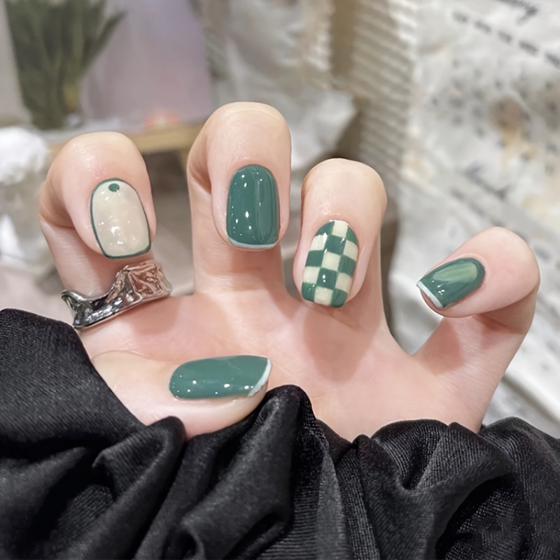 24 Pcs St Patricks Day Press On Nails Long Coffin Ballerina False Nails  Glossy Fake Nails For Women And Girls Acrylic False Nails - Beauty & Health  - Temu