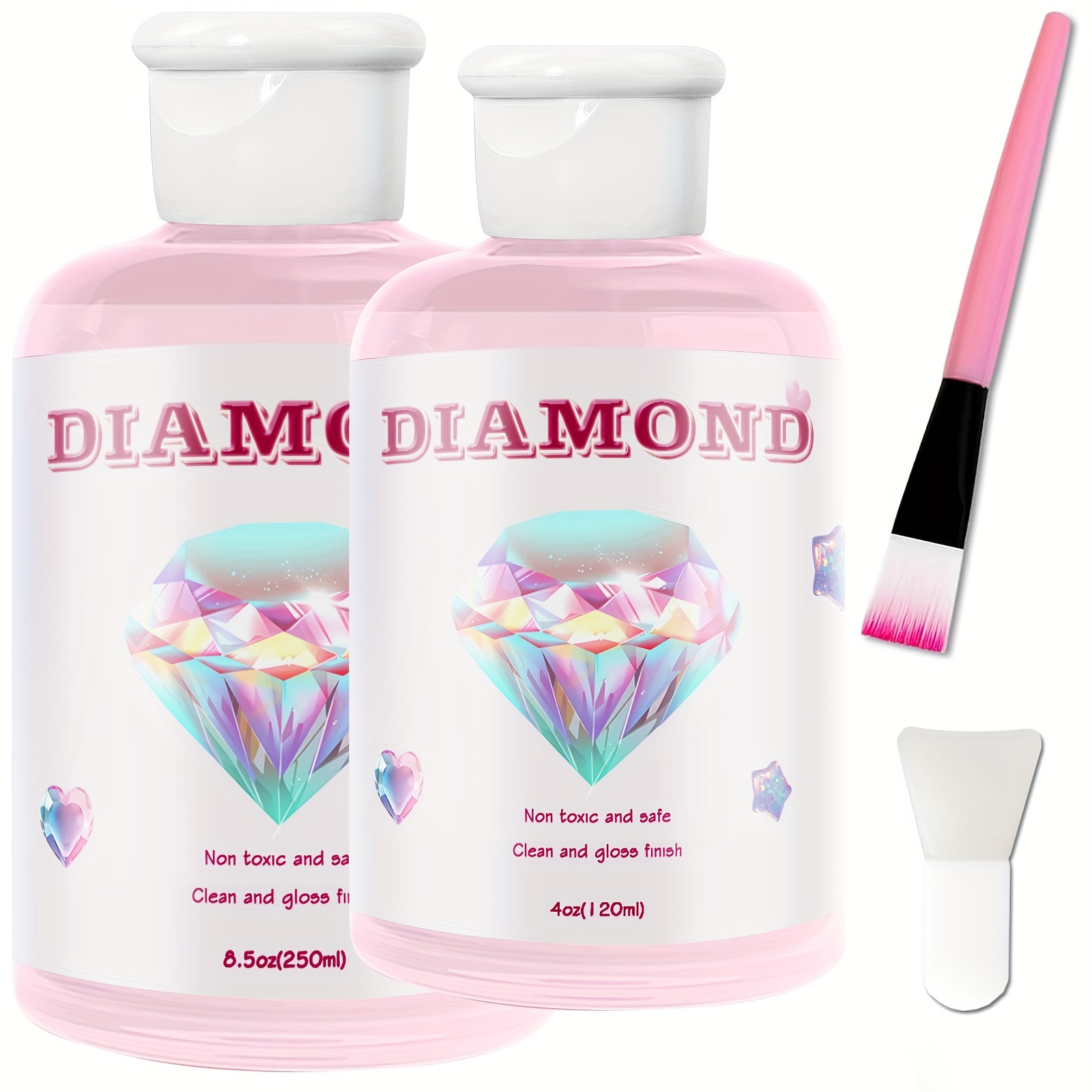 Diamond Painting Sealer Kits 240ML with Brushes, Diamond Art
