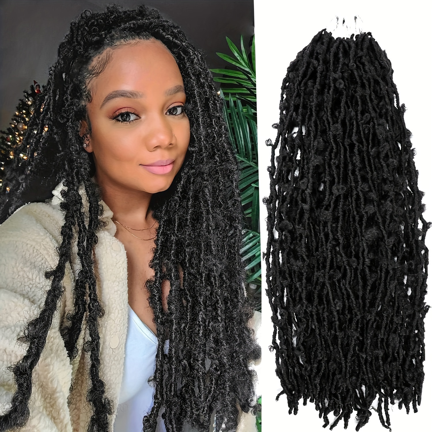  FANCEE Faux Locs Crochet Hair 8 Inches Short Curly Dreadlocks  Extensions for Black Women Pre Looped Soft Nu Locs Ombre Brown Wavy Crochet  Dreads Braiding in Hair Extensions(6 Packs 120