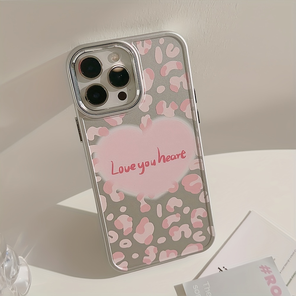 Cheetah Leopard Pattern Cove Heart Pattern Anti-fall Phone Case  For,iphone14/14plus/14pro/14promax,iphone13/13mini/13pro/13promax,iphone12/ 12mini/12pro/12promax,,iphone11/11pro/11pro  Max,iphonex/xs/xsmax,iphone8/8plus/7/7plus - Temu Bah