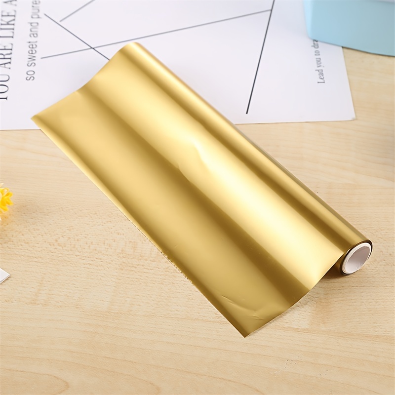 Papel de aluminio dorado de 7.9 x 11.4 in, paquete de 50 hojas de tóner  reactivo, papel de aluminio de estampado en caliente por impresora láser y