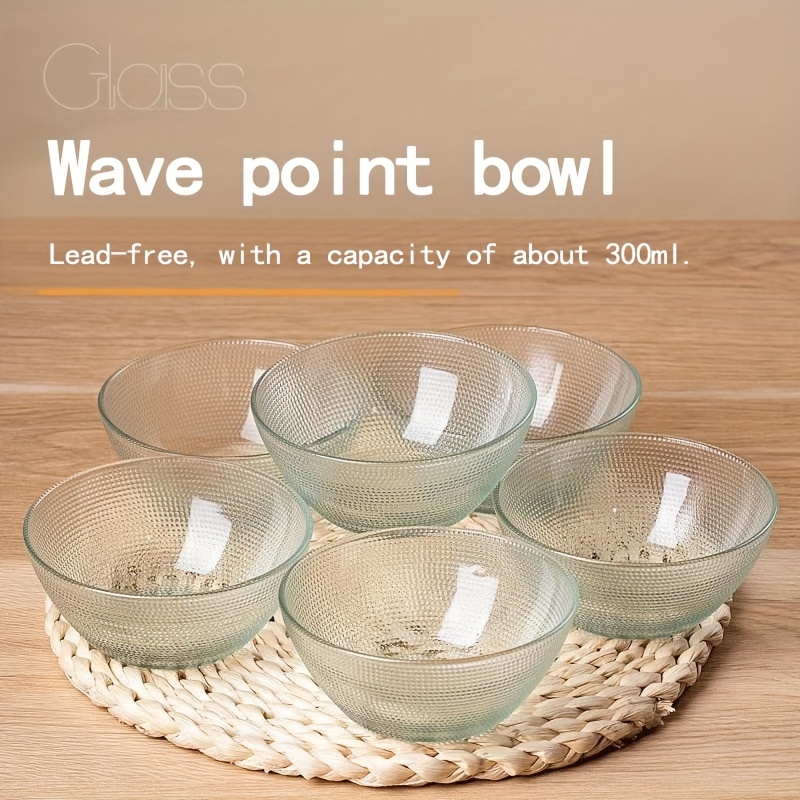 Glass Bowl With Glass Lid Large Capacity Salad Bowl Household Creative  Noodles Soup Container Thicken Mixing Glass Salad Bowl