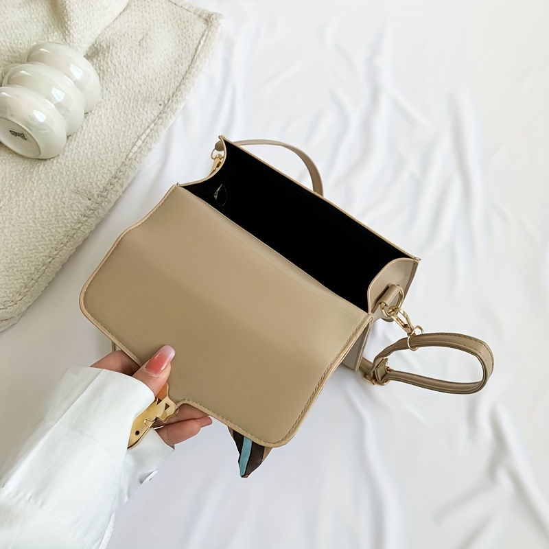 Flap Shoulder Bag Solid For Women - Beige