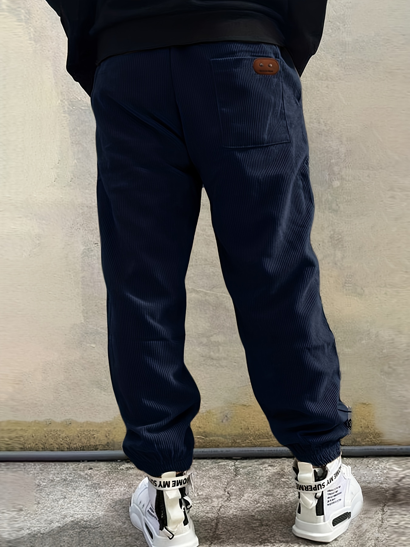 Mens Elastic Casual Denim Jeans Jogger Pants Sweatpants Workout