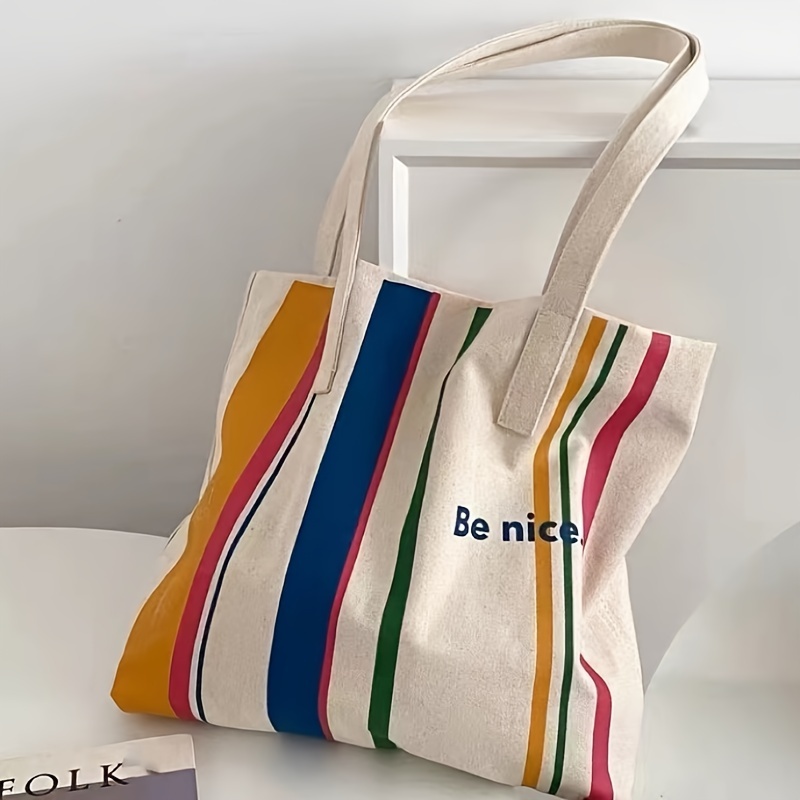 

Minimalist Canvas Bag, Suitable For Shopping, Casual Literary Student Commuting Computer Bag