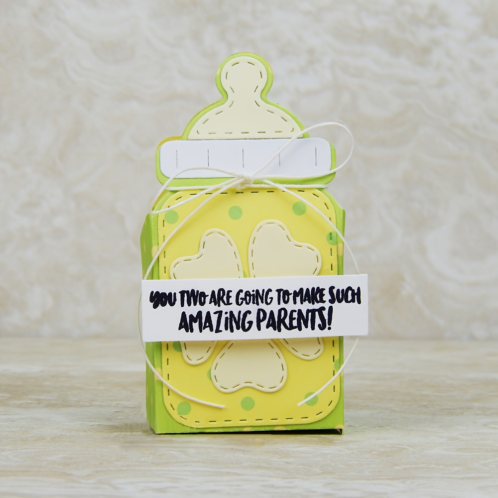 Baby Bottle Shaker Metal Dies Scrapbooking Album Embossing Card