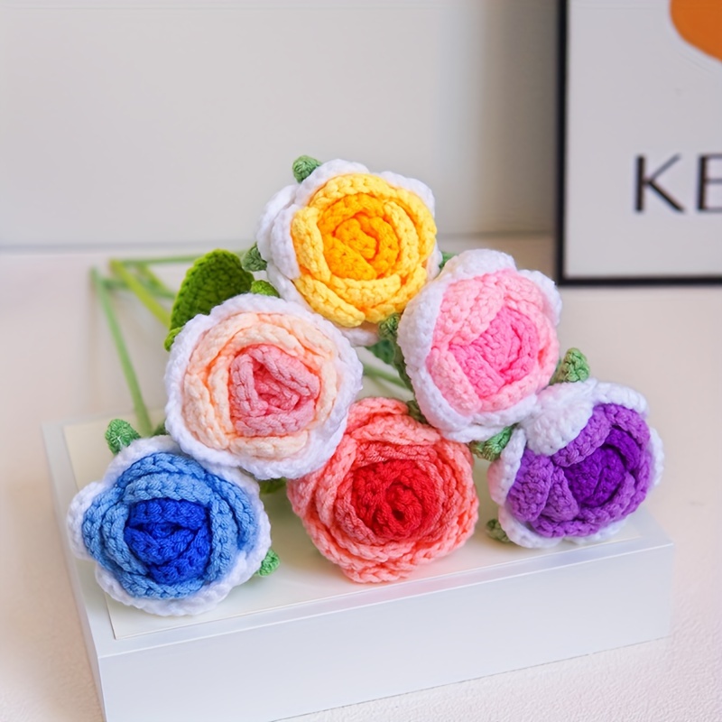 Beginner's Diy Crochet Flower Kit, Romantic Knitted Rose Pot, Simple To  Learn, Suitable For Newbies, Used For Festival Gifts, Decoration