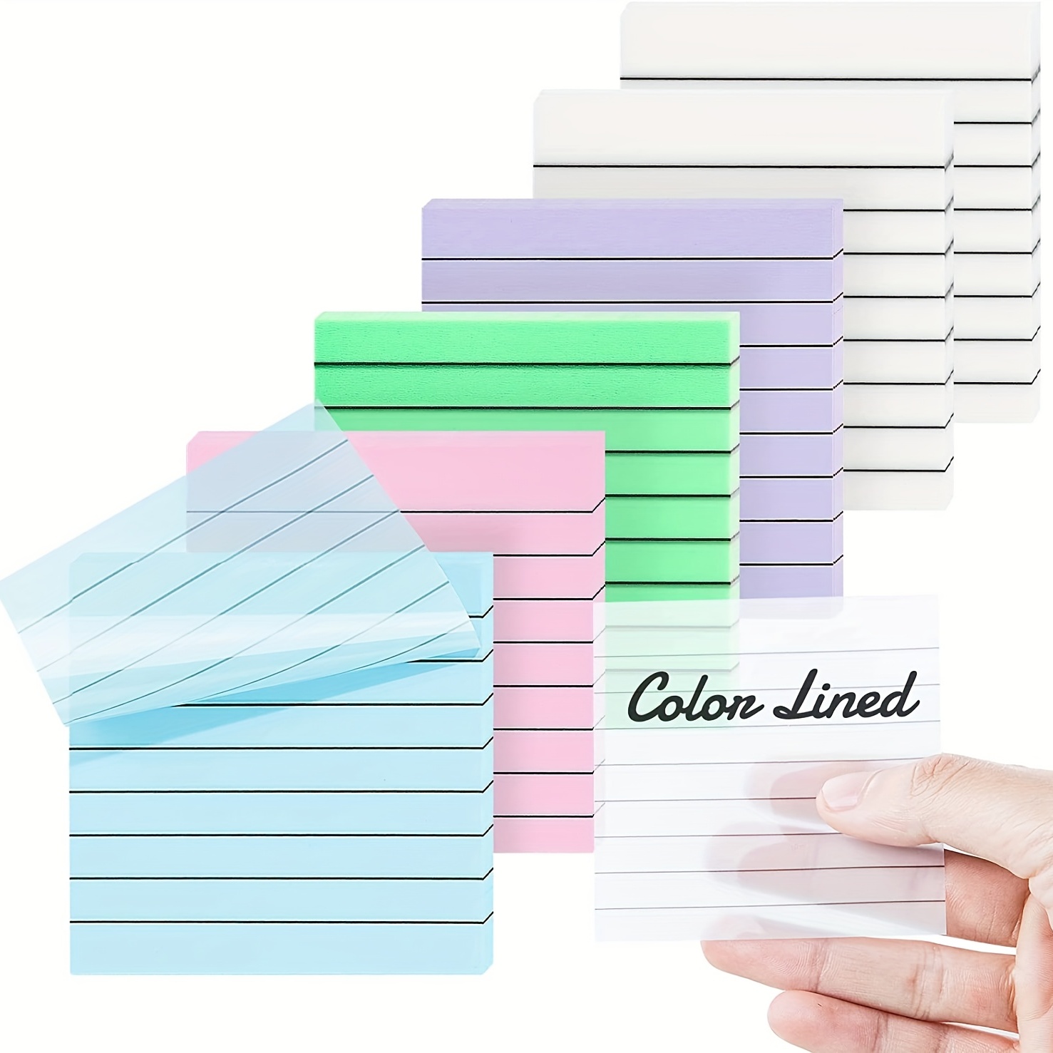 300Pcs Transparent Sticky Note Pad Clear Sticky Notes Long Page