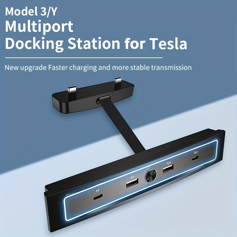  Tesla USB Hub 3 in 1 Docking Station of Center Console