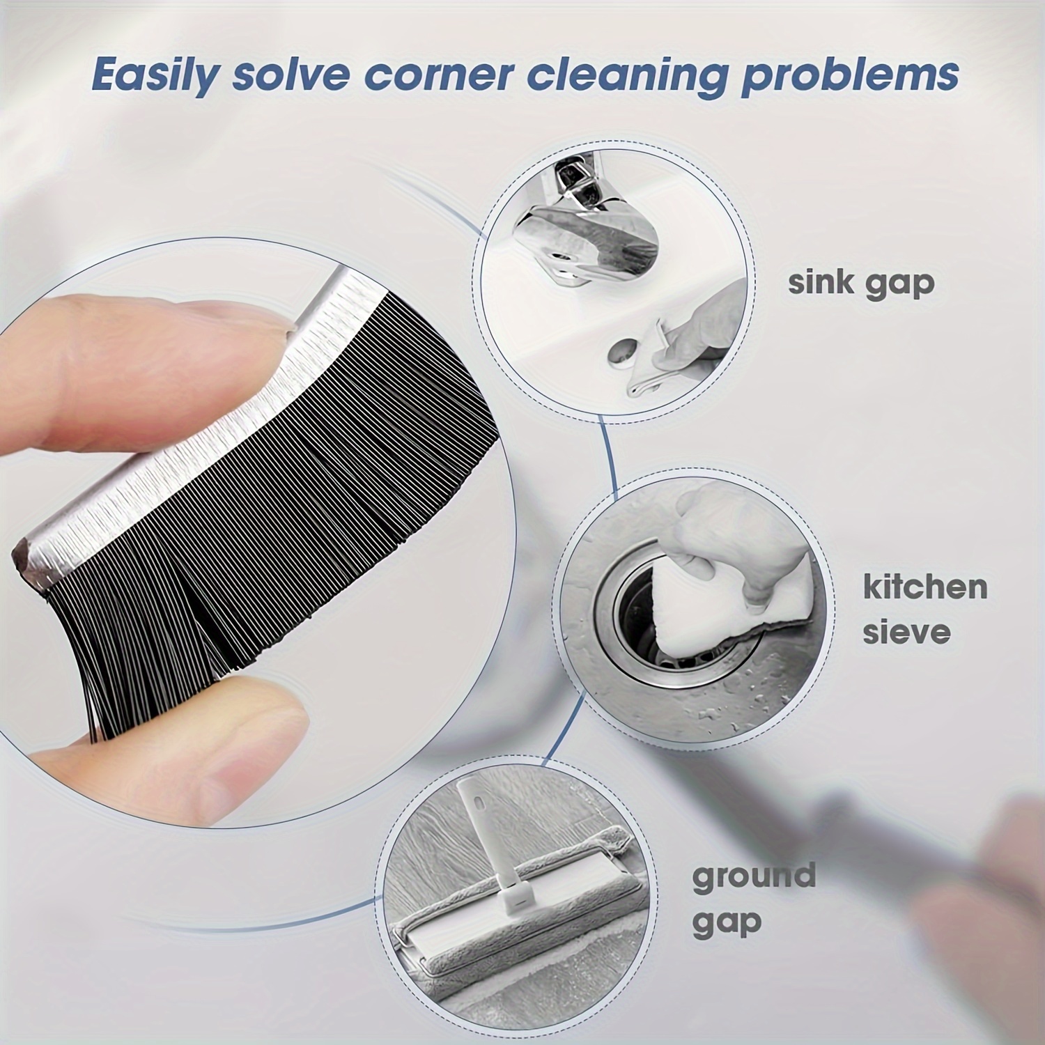 1pc Flat Head Crevice Cleaning Brush For Window Sills And Grooves
