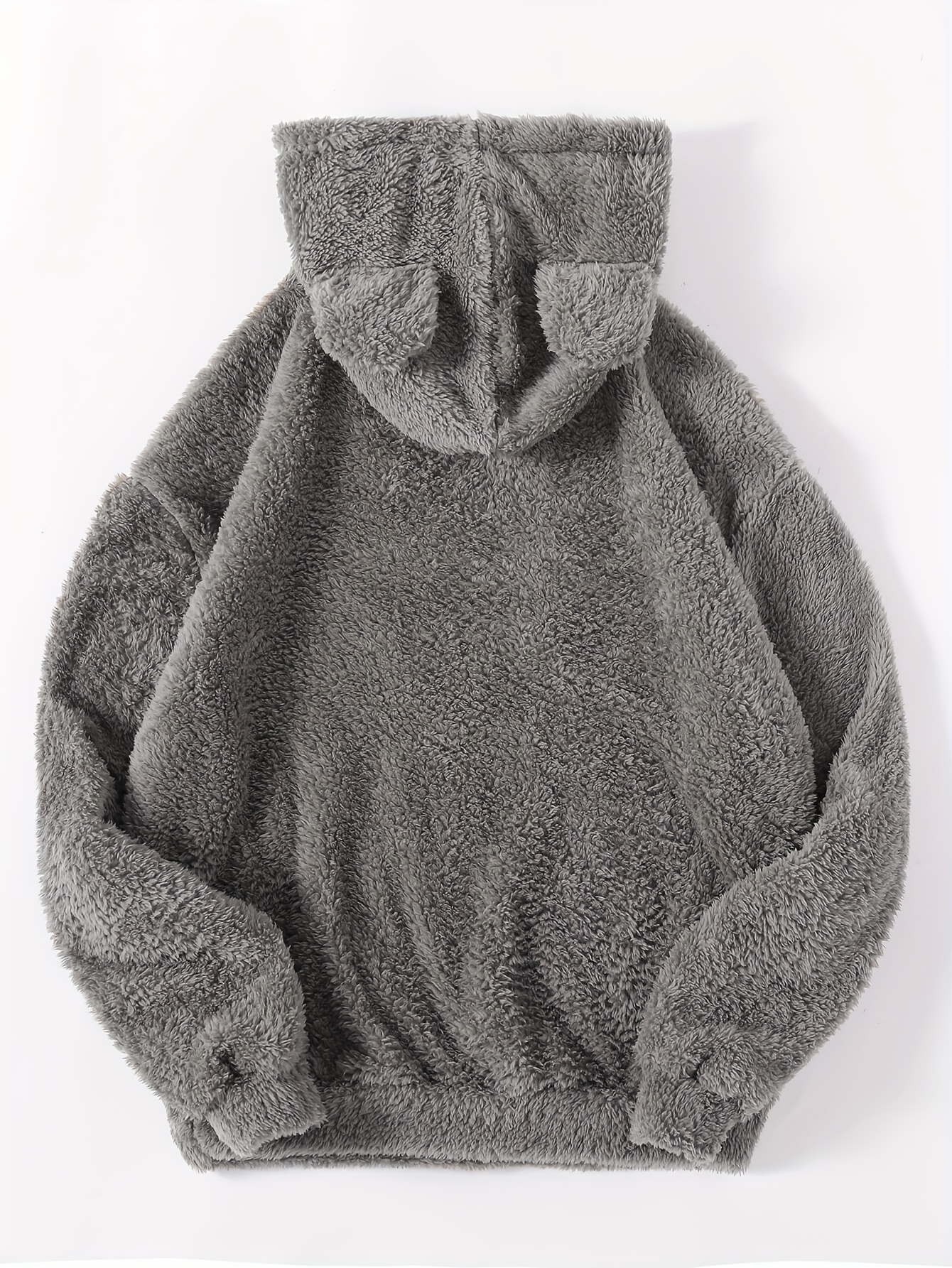 Gray fuzzy clearance pullover