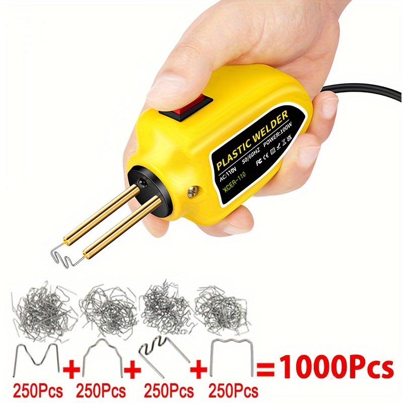 plastic welder 100w portable heat gun hot staplers plastic welding machine bumper soldering iron   car repair tools kit