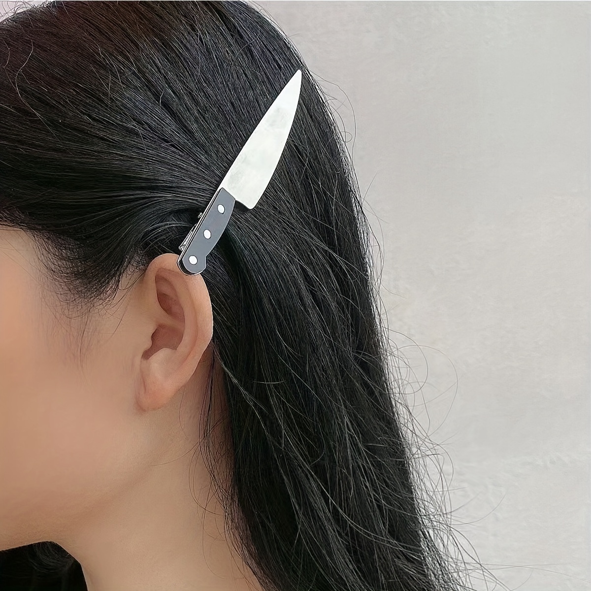 Trendy Gothic Punk Knife Hair Clips Hairpins Hair - Temu