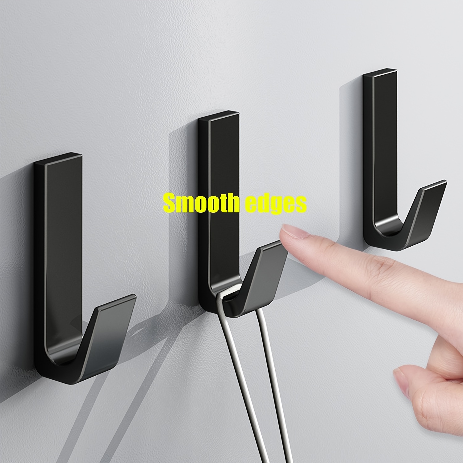 5 Pack Adhesive Hooks Aluminum Alloy Self Adhesive Robe Coat Hook