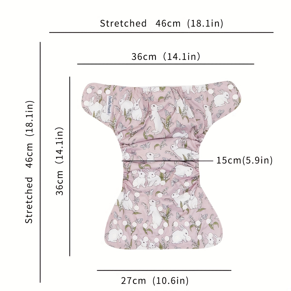 Reusable Adult Incontinence Cloth Diaper PDF Sewing Pattern Sizes