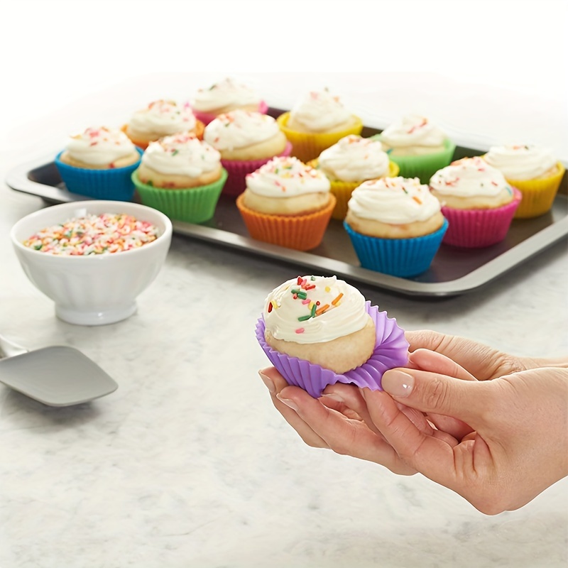 12/24 Pezzi Pirottini Muffin In Silicone Pirottini Cupcake - Temu Italy