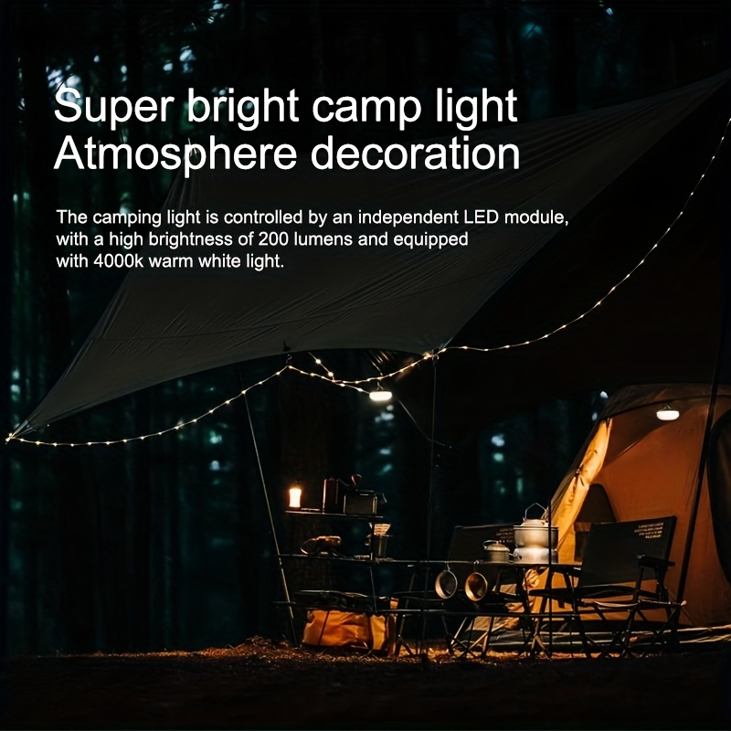Outdoor Camping String Lights App Control Smart Tape Lights Led Lights 10  Meters Wire Lights With Protection Compass Function Usb Rechargeable  1800mah Battery Light, Today's Best Daily Deals