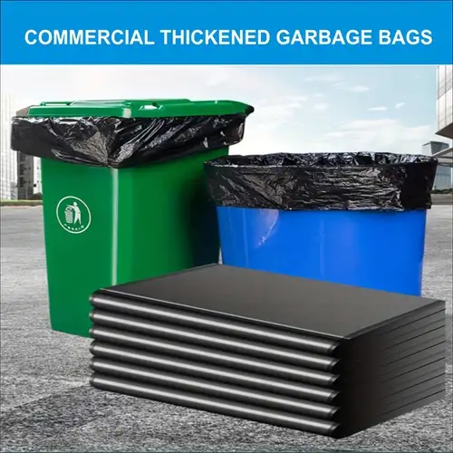 New Large Garbage Bag Commercial Garbage Bag Flat Pocket - Temu