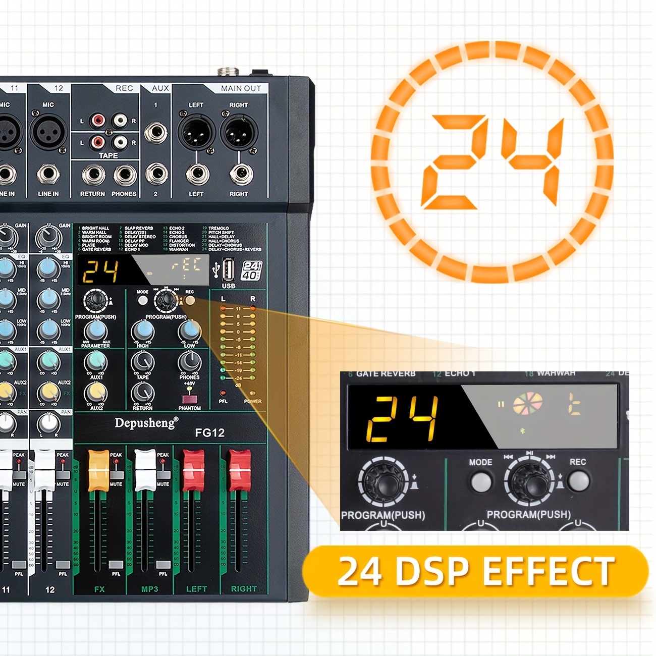 Depusheng 8/12 Channel Audio Mixer: Professional Sound - Temu