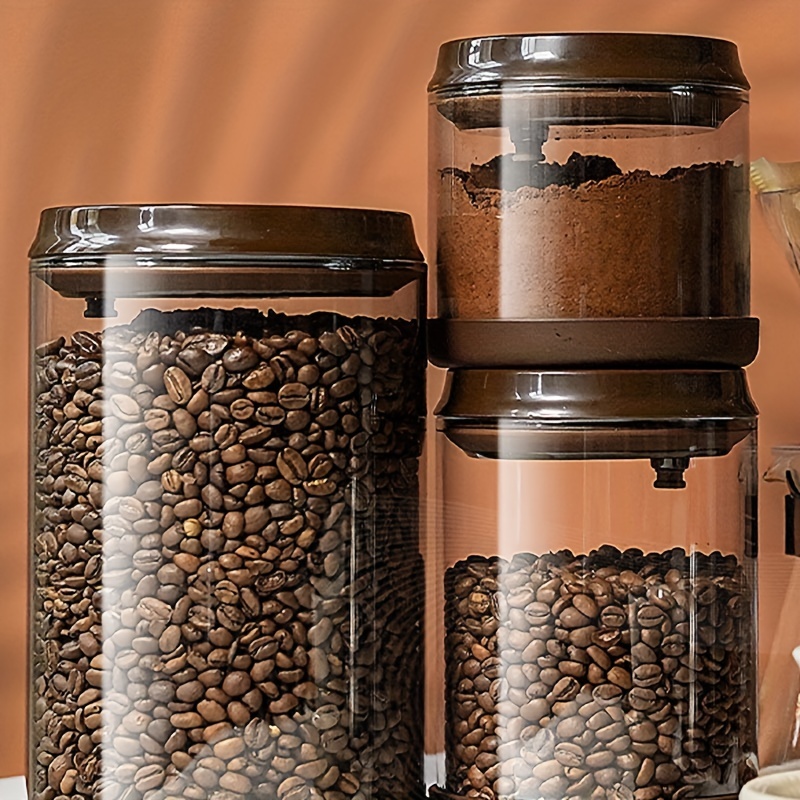 Coffee Bean Storage Canister Sealed Canister Glass Small - Temu