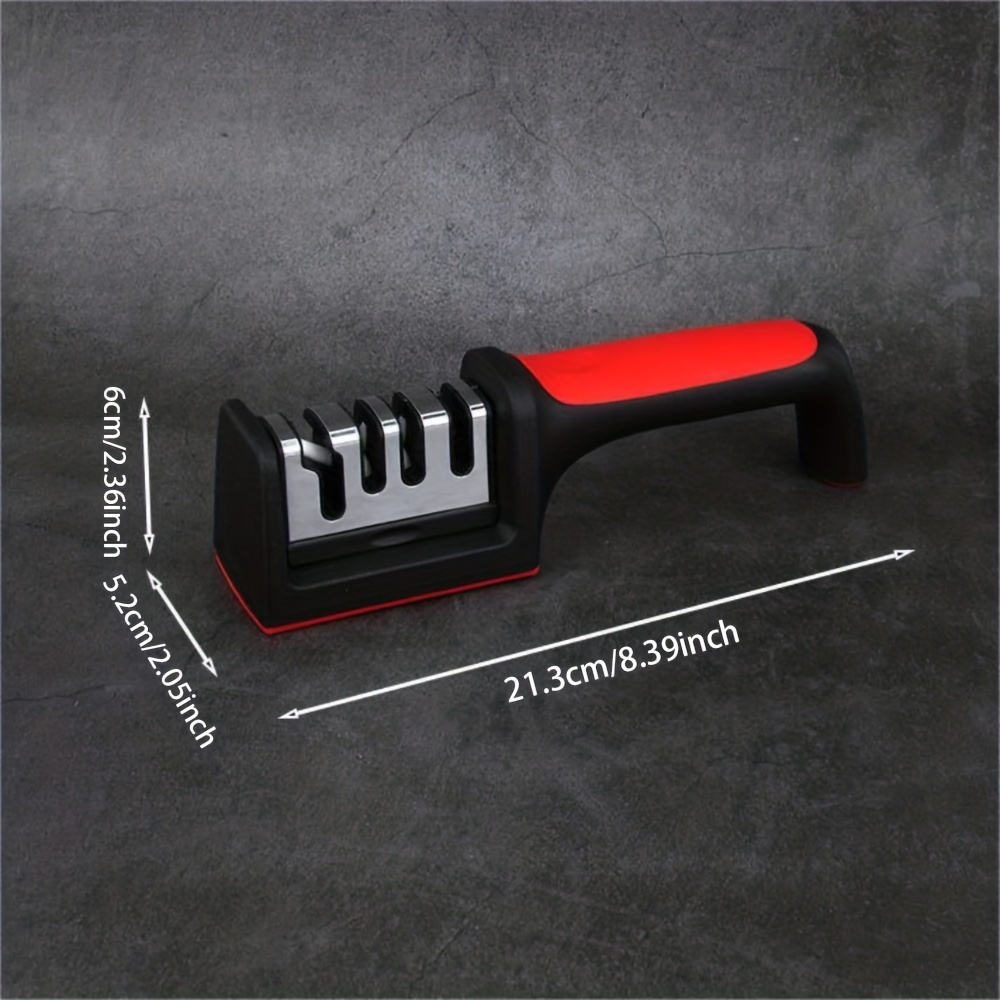 1pc Knife Sharpener 3/4 Stage Knife Sharpening Tool for Dull Steel, Paring,  Chefs and Pocket Knives to Repair, Restore and Polish Blades