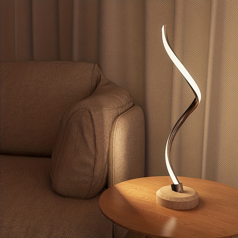 Lampe de table simple moderne veilleuse en bois massif pour