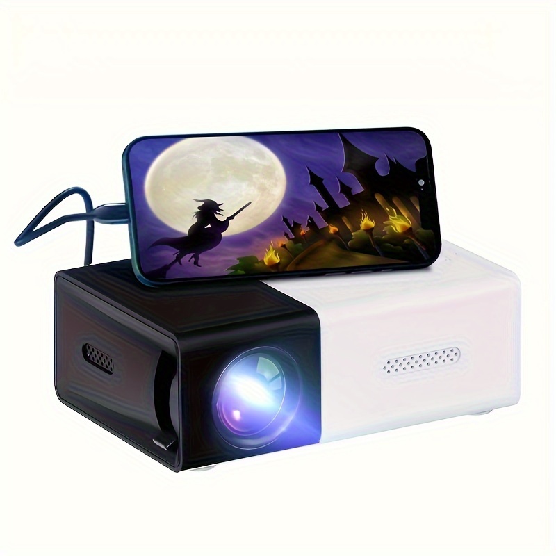 Proyector LED portátil HD 1080P, Mini proyector de cine con