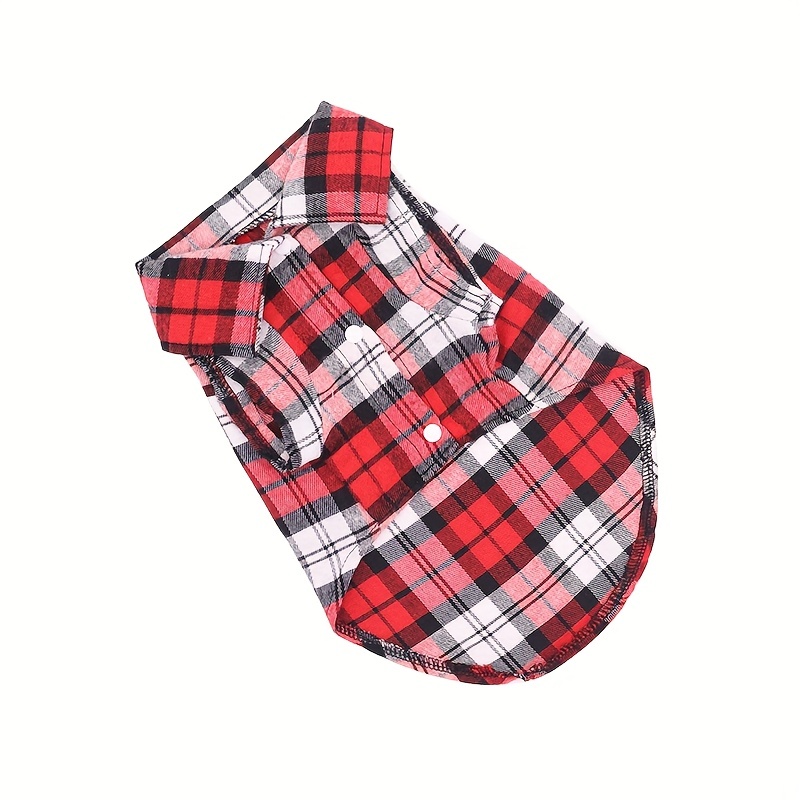 E-shop Kontor Kleidung Karo Hemd Katze Hund Hübsches Karo Oberteil Welpen Teddy Pudel Schnauzer Kleidung Großhandel
